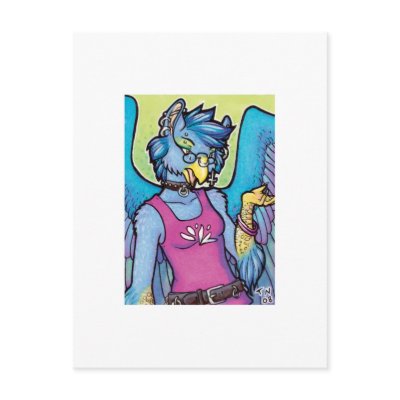 Anthro gryphon girl ATC ACEO Post Card by thedancingemu