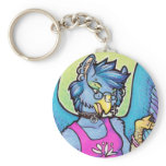 Anthro gryphon girl keychain
