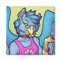 Anthro gryphon girl magnet magnet