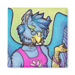Anthro gryphon girl magnet