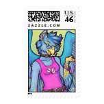 Anthro gryphon girl postage stamps