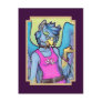 Anthro gryphon girl postcard