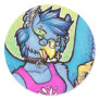 Anthro gryphon girl stickers