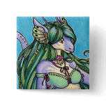 Anthro seamonster girl button
