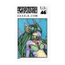 Anthro seamonster girl postage stamps