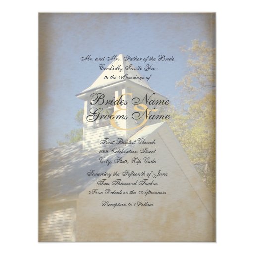 Anthropology Vintage Chapel Invitation