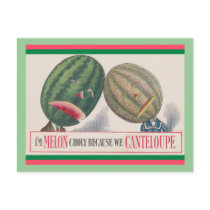 ANTHROPOMORPHIC Melons Pun POSTCARD