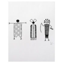 Anthropomorphs rock art letterhead