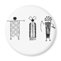 Anthropomorphs rock art magnets