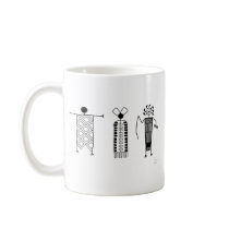 Anthropomorphs rock art mugs