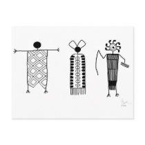 Anthropomorphs rock art postcards