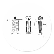 Anthropomorphs rock art stickers
