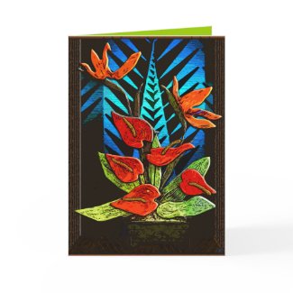 Anthurium (A Christmas Hannukkah Kwanzaa Card)