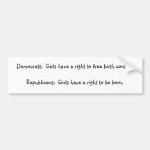 Anti abortion bumper sticker