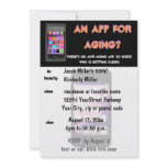 Anti Aging Phone App 50th Birthday Custom Announcement