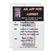 Anti Aging Phone App 50th Birthday Custom Announcement