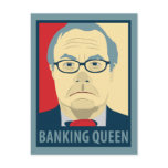Anti-Barney Frank Banking Queen Post Card