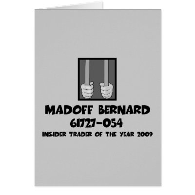 Anti Bernard Madoff jail Greeting Card by BIGNUMPT