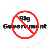 Anti-Big Government Round Stickers