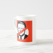 ANTI- BILL CLINTON BONE CHINA MUG