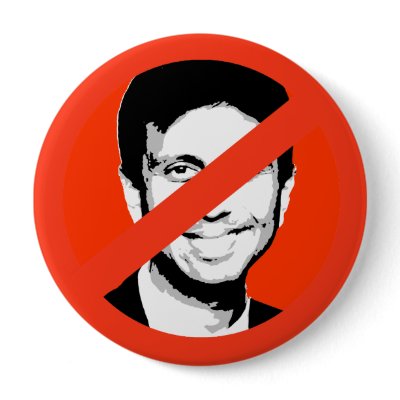 ANTI-BOBBY JINDAL BUTTONS by Politicaltshirts