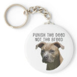 Anti-BSL Punish the Deed, Not the Breed Keychain