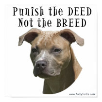 Anti-BSL Punish the Deed, Not the Breed Poster posters by BullyForUs Anti-BSL Punish the Deed, Not the Breed Poster posters
