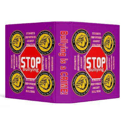 Anti-Bully School Binder Pick Your Own Color by DPussU