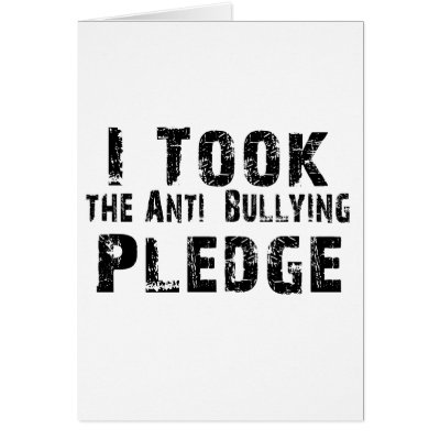 Anti Bullying Pledge Card by Awearness