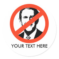 ANTI-BUSH - ANTI-George W Bush Round Stickers
