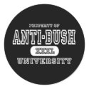 Anti-Bush Univeristy Dark stickers by universityshirts Anti-Bush Univeristy Dark stickers