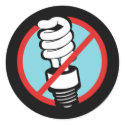 Anti CFL bulbs stickers