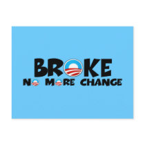 Anti change,anti Obama Post Card