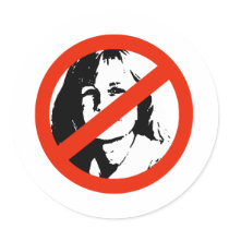 ANTI-CHENEY, LIZ ROUND STICKERS