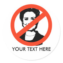 ANTI-CLINTON / ANTI-Hillary Clinton Round Stickers