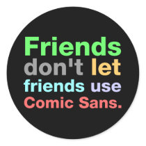 Anti-Comic Sans Font stickers