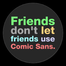 Anti-Comic Sans Font stickers