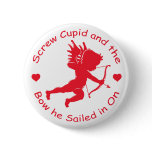 Anti Cupid Gear Pinback Button