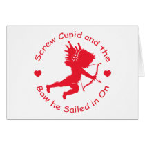 Anti Cupid Gear Greeting Card