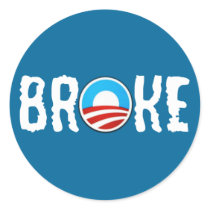 Anti debt anti Obama Stickers