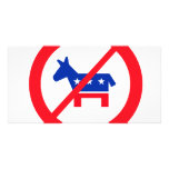 Anti-Democrat Donkey Customized Photo Card