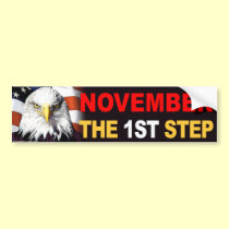 anti Democrat "November The 1st Step" sticker bumper stickers