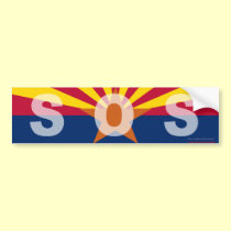 anti Democrat "SOS (Arizona)" bumper sticker bumper stickers