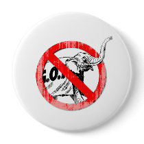 Anti-Elephant 1 Faded.png Pinback Buttons