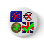 Anti EU & Euro, Pro UK & Pound Sterling (1) Pins