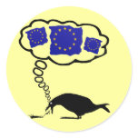 Anti EU pro independence for Britain anti Euro Sticker