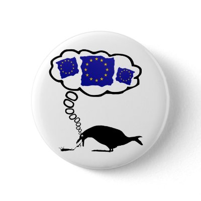 Anti EU puke themed pro UK independence Pinback Buttons by LIMEYBOY