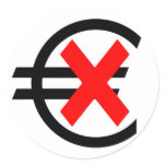 Anti Euro Currency Stickers