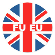 Anti Euro Round Stickers