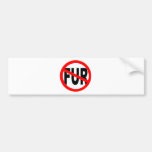 Anti Fur Design Bumper Sticker